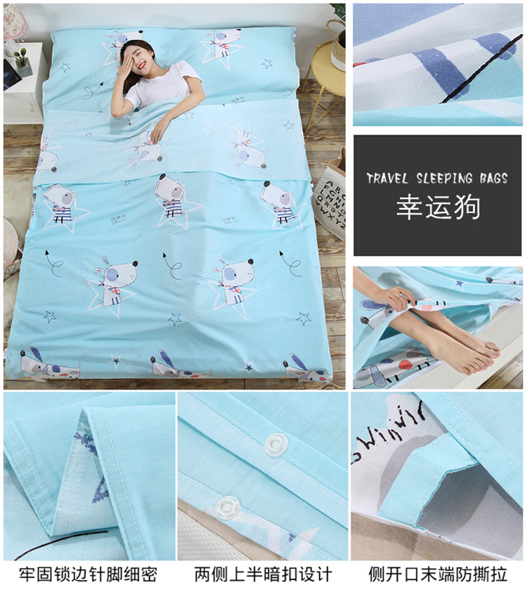 Du lịch bẩn bẩn túi ngủ cotton đơn du lịch đôi di động vệ sinh sheets trong nhà khách sạn khách sạn chống bẩn quilt cover