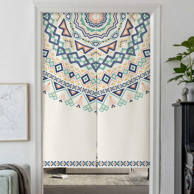 Door Curtain for Bedroom and Living Room Decoration, Fabric Curtain for Bathroom, Hanging Curtain, Nordic Half Curtain, No Drilling Required