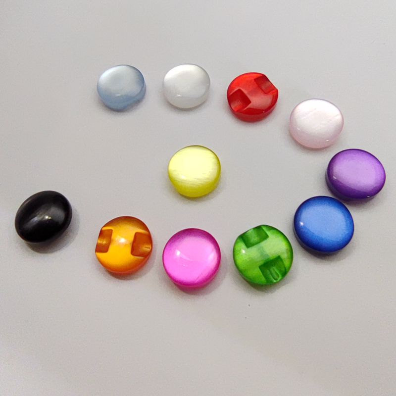 Cat's Eye Pearlescent Mushroom Buttons, Dark Eye Colorful Mushroom Buttons, Chiffon Round Shirt Buttons, Sweater Buttons, Versatile for Children