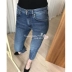 Mỹ mua TOTEME Quần jeans nữ không dây xoắn không đều quần giữa eo thẳng - Quần jean