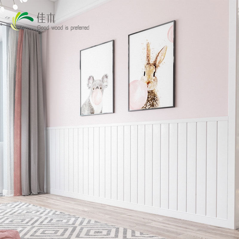 White European-style dado solid wood wall panel paint-free gusset ceiling sauna board balcony decoration attic background wall panel