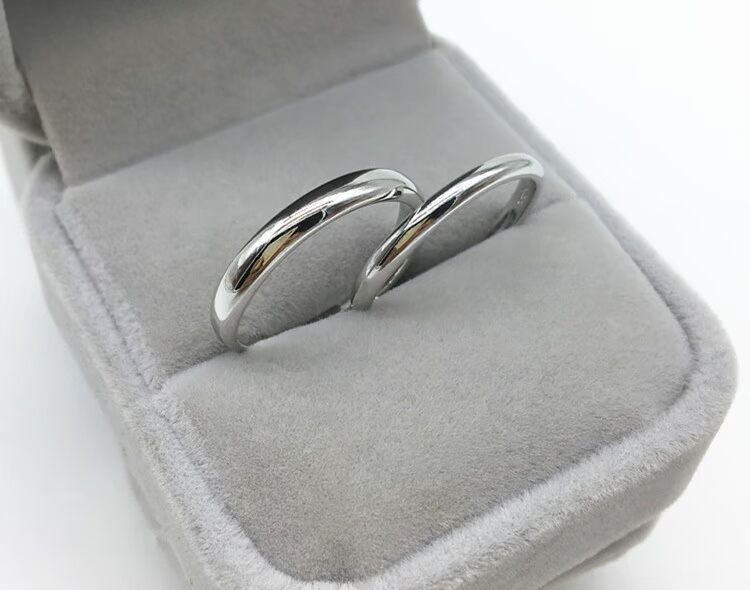 Nhẫn chữ bạc sterling tùy chỉnh Cặp đôi bóng loáng trên nhẫn nam và nữ sinh viên một cặp Nhật Bản và Hàn Quốc đơn giản và hào phóng có thể điều chỉnh nhẫn vàng nữ