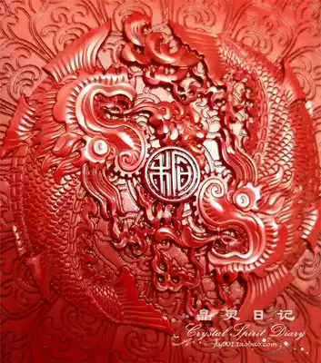 Big lacquer Lacquer carving Lacquer Yuhualong Lacquer Mobile phone protective case iPhone6 7 8Plus 11 12PROMAX