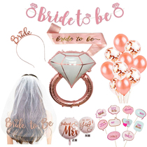 Nuptial Bachelor Party Sisters Group Pie pair of arranged bridetto Be Alphabet Balloons Decorated Rose Gold Balloons