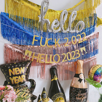 Christmas New Years Day Party Rain Curtain Hanging Flower New Years Day Annual Party Dress-up Prop