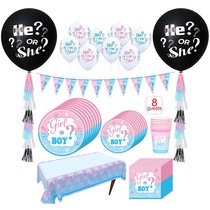 Gender reveal party disposable paper cup dinner plate dish baby decoration