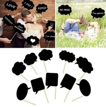 10-piece set of DIY paper small black Brand wedding birthday shooting props handwritten bridesmaid groomsman props