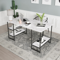 Simple wrought iron marble desk light luxury Nordic computer desk home writing desk bedroom desk net red ins