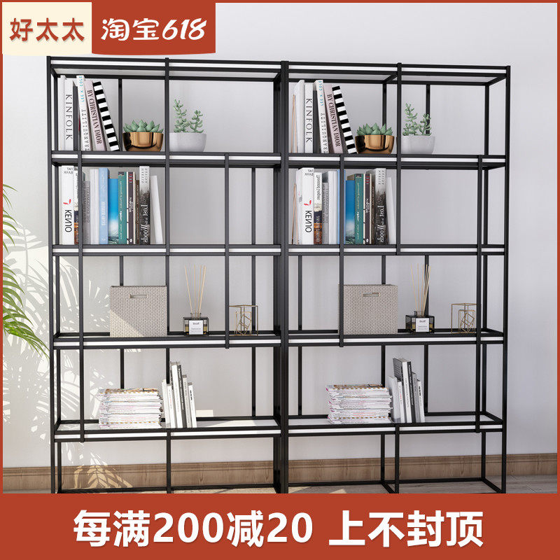 Small Wooden Hibiscus Nordic Metal Bookshelves Down-subway Art Shelf Minima Close To Wall Bookcase Living-room LIVING ROOM CUBICLE XUAN GUAN CABINET