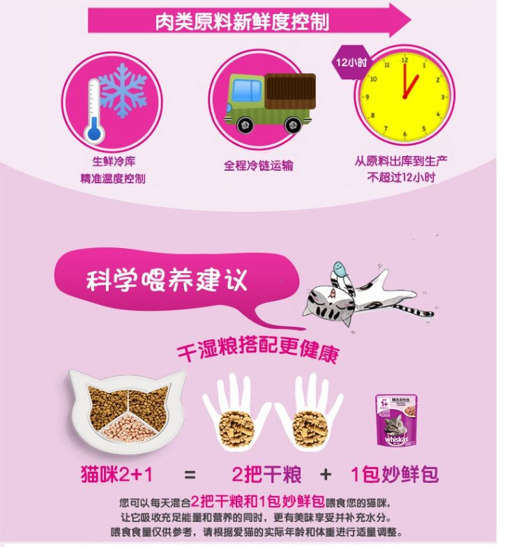 Wei Jia Cheng Cat Miao Fresh Pack 85g * 7 loại hương vị 24 gói ngẫu nhiên hỗn hợp mèo ăn nhẹ vào thức ăn cho mèo - Đồ ăn nhẹ cho mèo thịt spam