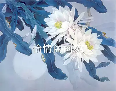 Meticulous painting, White drawing, landscape characters, flowers and birds, line drawing, physical painting, 222