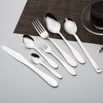 Western tableware full set of western knife and fork spoon set European family stainless steel steak knife and fork spoon