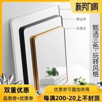  Punch-free dresser makeup bathroom mirror Self-adhesive wall-mounted mirror toilet household small bathroom wall-mounted square mirror