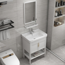 Floor-to-ceiling washbasin Bathroom cabinet combination Small apartment washbasin integrated bathroom sink Simple sink