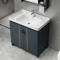 Light luxury floor wash bathroom cabinet combined modern minimal toilet washwash basin one tablebasin