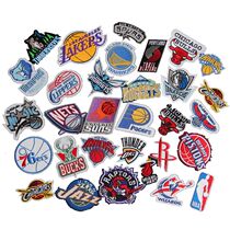 NBA team logo embroidery patch cloth hot melt Bulls Lakers Warriors Eagle piston Raptors Bucks Nuggets