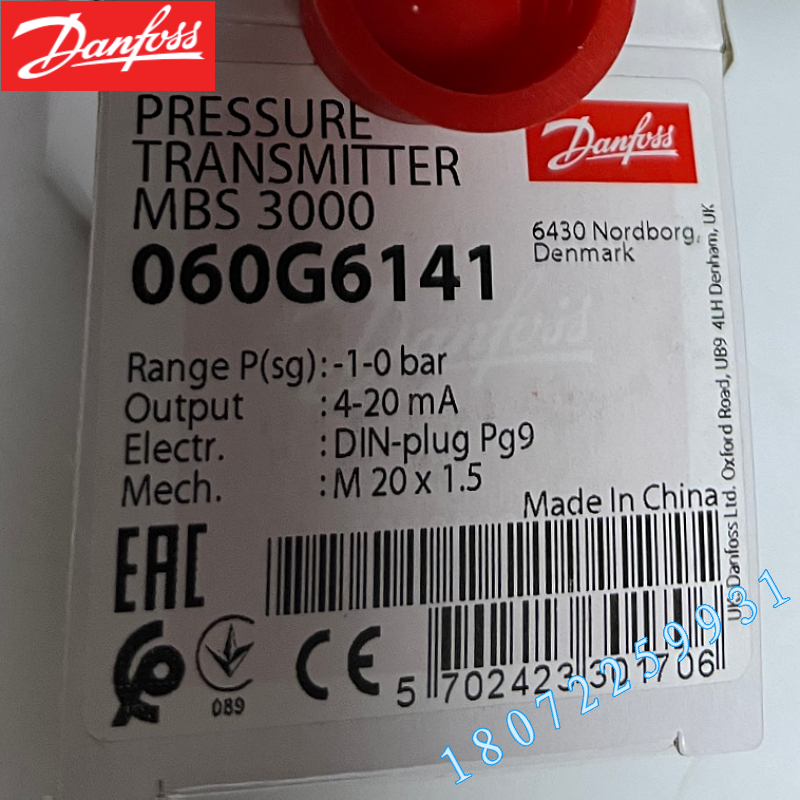 Original MBS 3000-060G6141 Danfoss Danfoss MBS3000 series pressure sensor