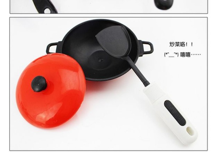 2070 bộ đồ ăn màu đỏ 13 bộ mô phỏng bộ đồ ăn trẻ em nhà bé đồ chơi nhà bếp Taobao nóng bán thiết bị mầm non