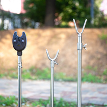 Extended stainless steel sea pole bracket throwing pole can be installed alarm sea pole bracket Long pole plug-in v-shaped battery frame