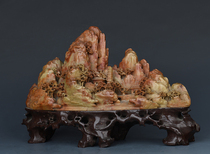 Qingtian stone carving Shanzi height 17CM long 26CM 567 porcelain red collectible Shiwan doll made in Jingdezhen China