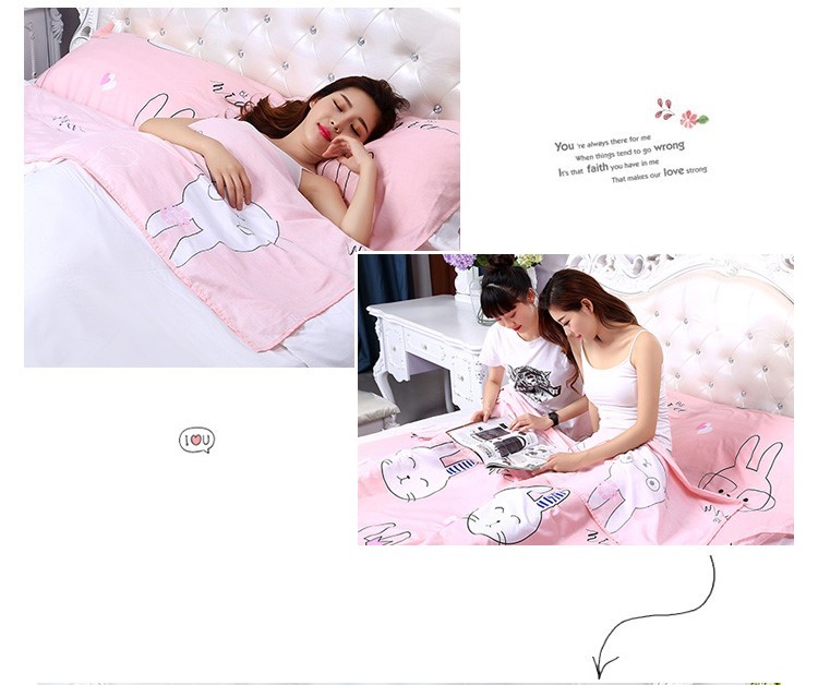 Túi ngủ cotton kẻ sọc đơn giản du lịch khách sạn du lịch cotton du lịch nam và nữ giường đơn - Túi ngủ mua túi ngủ