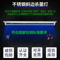 Stainless steel beveled ceiling sterilization lamp rack food workshop sterilization lamp in addition to mite lamp ultraviolet disinfection light tube ozone