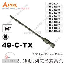 APEX Batch Head 49-C-TX-07 08 09 10 15 20 25 27 30 40 tools plum head