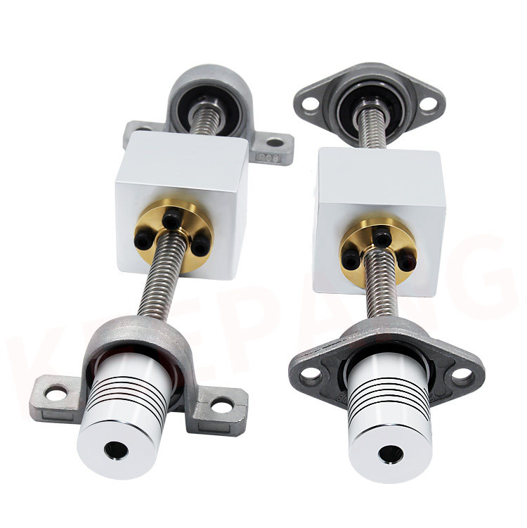 Винты 优质3d打印机配件t8丝杆步进电机丝杆套装+螺母座螺母直径导程8mm