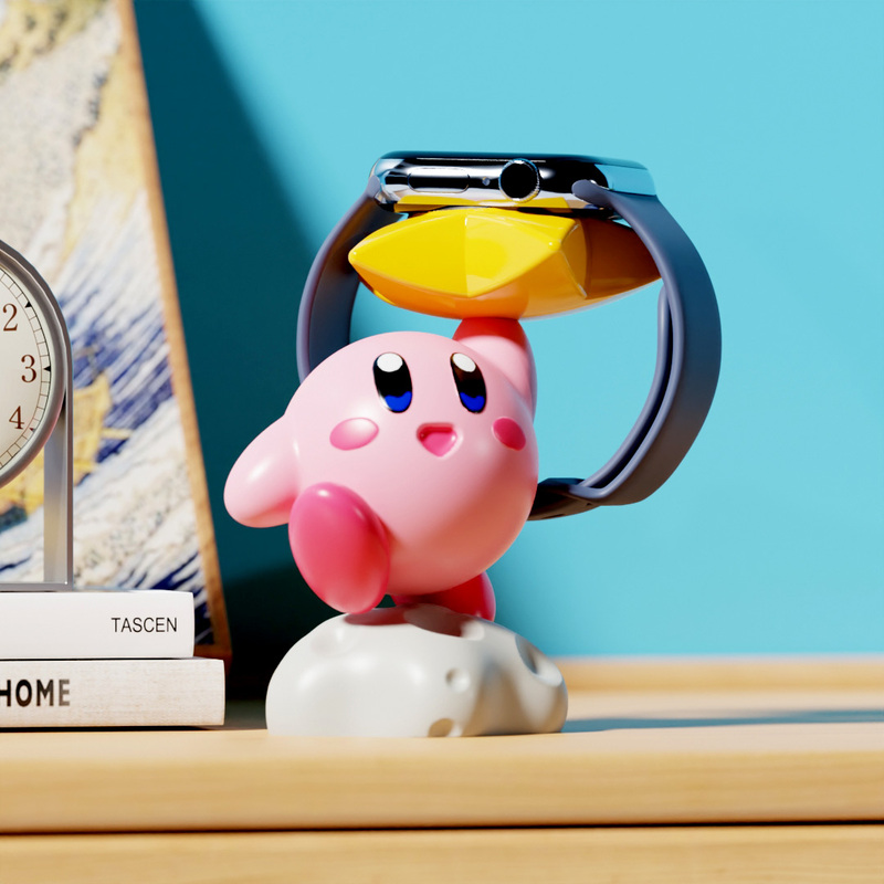 Kirby Apple iWatch S11 Watch Charging Stand Holder Huawei Gt6 Base Cute Desktop Ornament