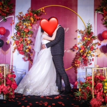 New stage shelf window decoration flower Chinese style red wedding simulation flower wedding cloth field long strip flower