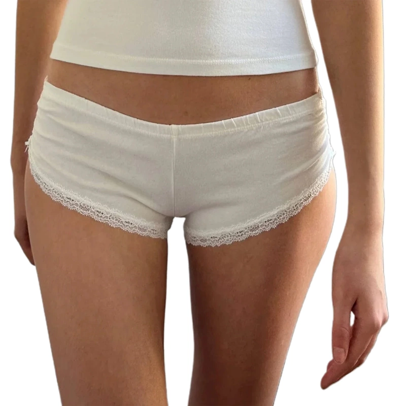 White Shortsshortsgym Clothes Sexy Women's White Low-Waisted Shorts Hot Pants Ultra-Short Pants