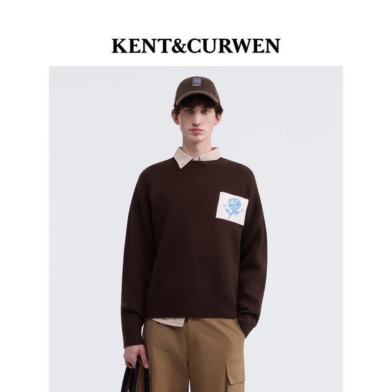 Kent&Curwen Rose Series 26 Early Autumn New Pure Wool Men's Knitwear and Women's Knitwear
