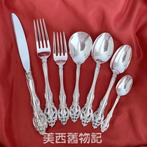 Spot USA pure silver Western dining cutlery Gorham 1964 La Scala Dining Knife Meals Fork Spoon