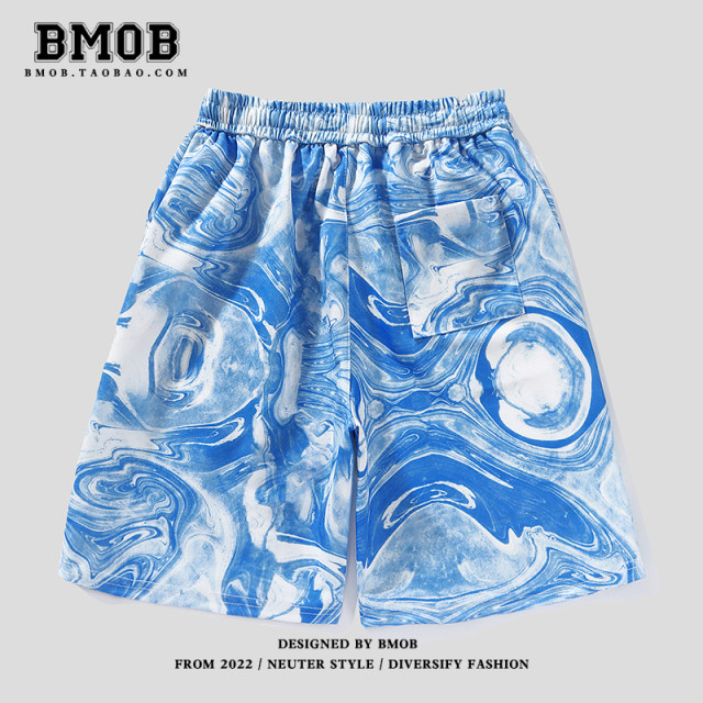 BMOB summer ກາງເກງຂາສັ້ນບາງໆວ່າງຜູ້ຊາຍ trendy ຍີ່ຫໍ້ ins ການອອກແບບ niche ຫາດຊາຍຫ້າຈຸດ