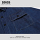 BMOB ເສື້ອເຊີດ denim ຊັກແບບງ່າຍດາຍແລະຫຼາກຫຼາຍຊະນິດຂອງຍີ່ປຸ່ນສໍາລັບຜູ້ຊາຍແລະຜູ້ຍິງເສື້ອແຂນສັ້ນແລະເສື້ອຄຸມທີ່ມີທ່າອ່ຽງສໍາລັບຄູ່ຮັກ