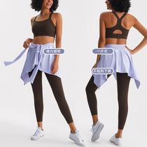 Short skirt quick-drying one-piece skirt ballet yoga dance skirt hip covering sports outer straps WQ01 elastic
