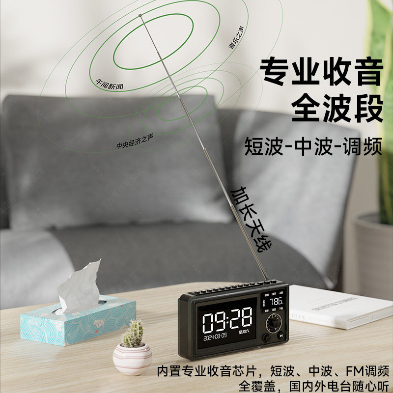 Jinzheng Video Radio for the Elderly, Portable Speaker with Card Slot, Portable Music Player for Listening to Stories, Singing, and Watching Operas