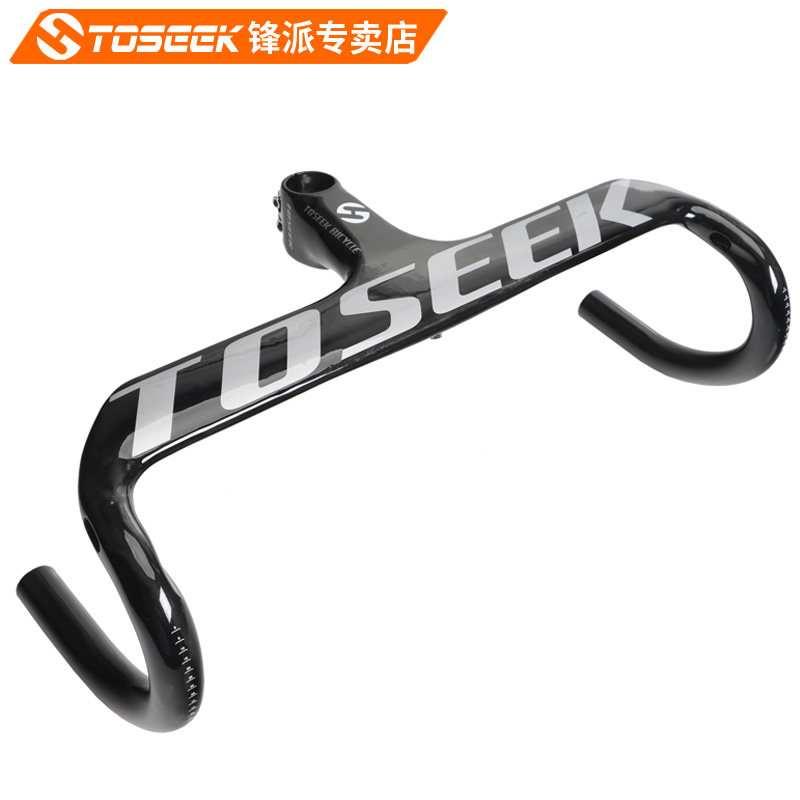 TOSEEK full carbon fiber integrated road bike bend to bring the upright letters red breaking wind and bending the whole