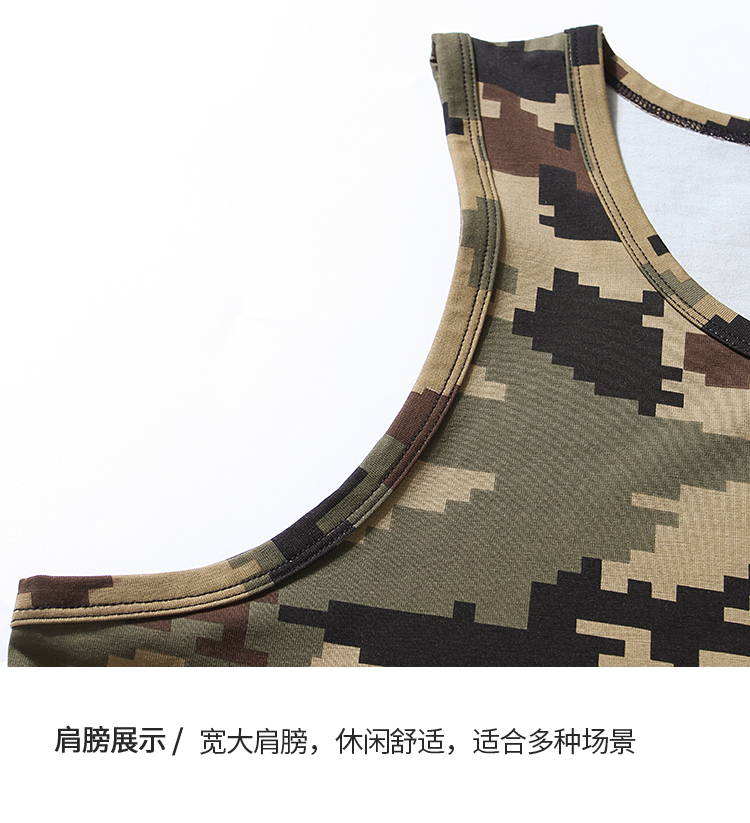男 汗汗 vest mùa hè thương hiệu thủy triều mới châu Âu và Mỹ xu hướng hip hop ngụy trang một nửa áo thun nam tay áo áo thun 3 lỗ nam