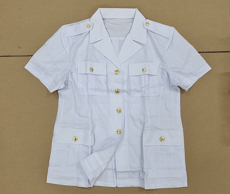 Stock 87 Style Sea White Dry Short Sleeve Shirt Men's Summer Free Ironing Pure Color Business Shirt Man