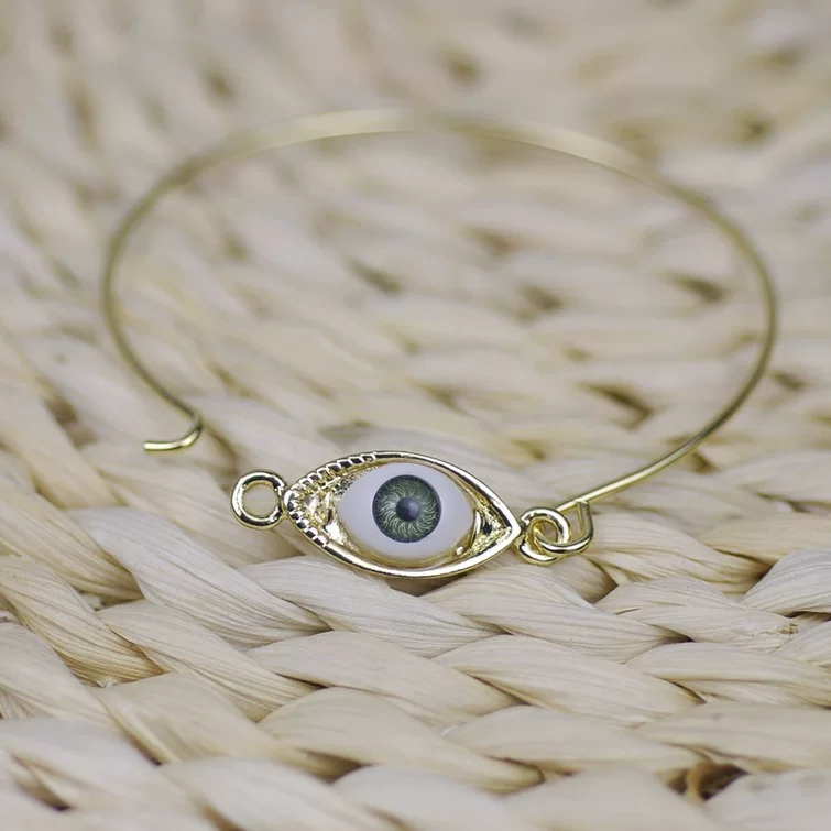[Корейская версия золотого браслета Evil Eye с мелкими деталями, украшение Кореи]
