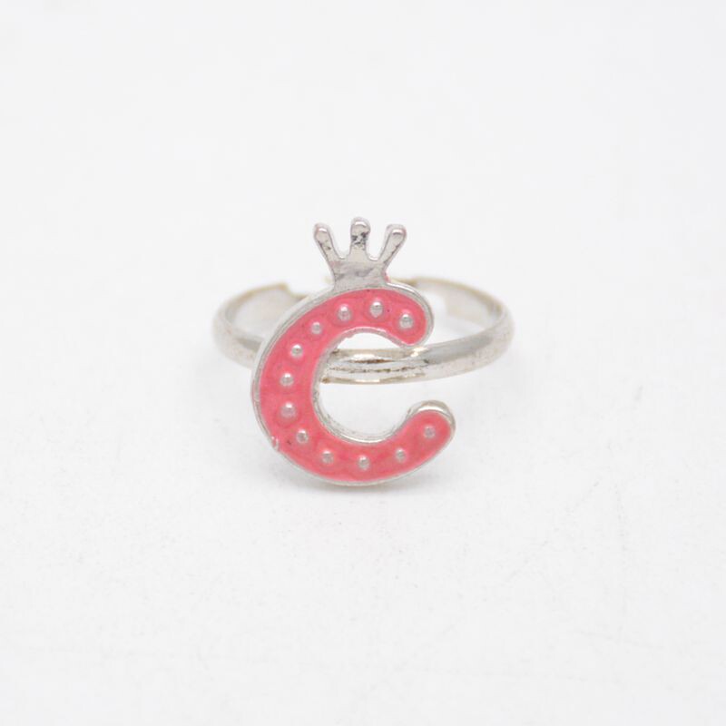 Initial Charm Enamel Ring: Your Chic Pinky/Knuckle Statement - Detail image 4
