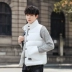 Thu đông mùa đông nam xu hướng vest mới phong cách Hong Kong rắn rỏi cổ áo sinh viên cotton vest vest vest cotton áo ba lỗ tập gym Áo vest cotton