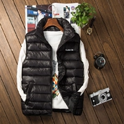 Mùa thu đông 2018 giản dị xuống áo vest cotton cộng với phân bón XL không tay vest gió nam vest ấm áp thủy triều