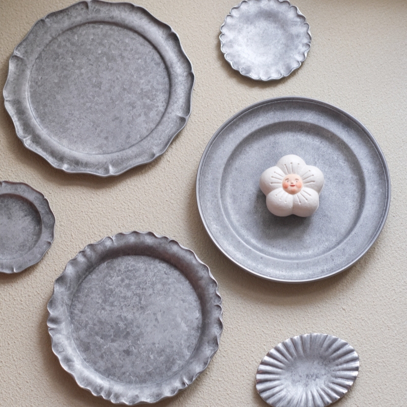 Domestic In-Stock Japanese Metalwork Woodworker Co+Fe Metalware European Antique Western-Style Plate Cofe Plate