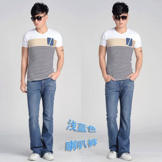 Counter quần jean nam chính hãng quần jean mỏng quần jean nam micro-horn cao đàn hồi quần lớn - Quần jean quần jean ống suông nam