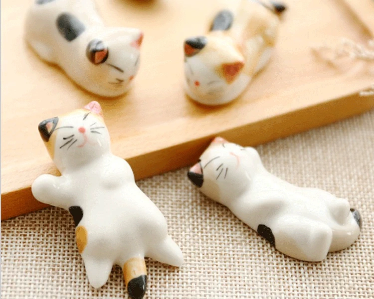 Đũa mèo con mèo sáng tạo Phim hoạt hình đũa giữ đũa Nhật Bản đũa đũa giữ bếp Bộ đồ ăn bộ đồ ăn cung cấp