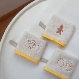 Милое детское мягкое полотенце от пота для детского сада для умывания для кожи ягодиц, с вышивкой