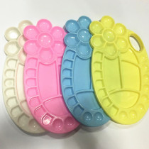 Children color high quality plastic palette cute plum blossom palette toddler hand holding painting palette 8053