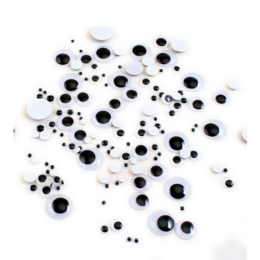 Creative Handmade DIY Black and White Eye Stickers Activity Eyeballs Kindergarten Parent-child Arts and Crafts Materials Toys